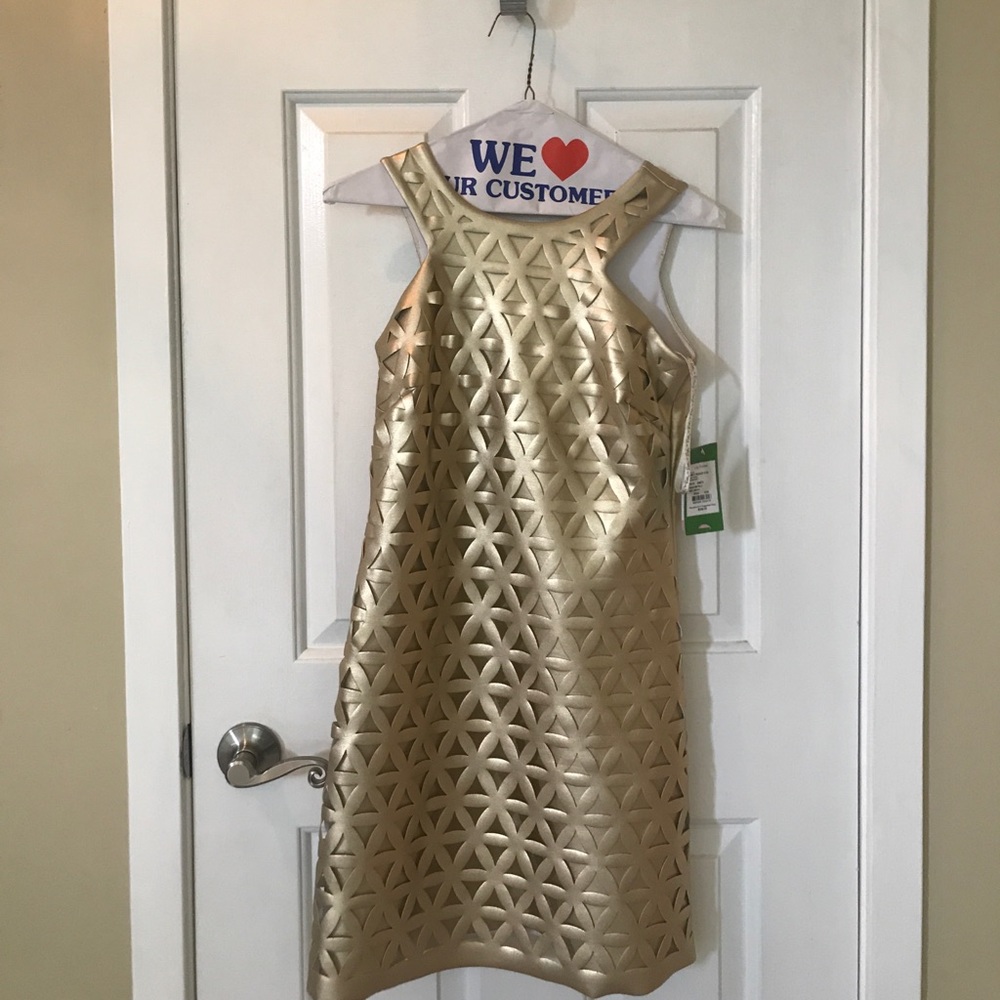 Lilly Pulitzer Gold Laser Cut Dress